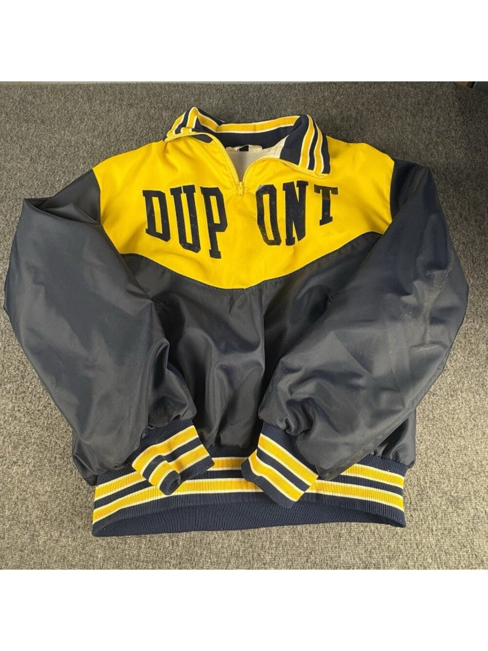 Vintage DuPont High School WV Jacket XL Randy Moss Alma Mater Made USA Leader